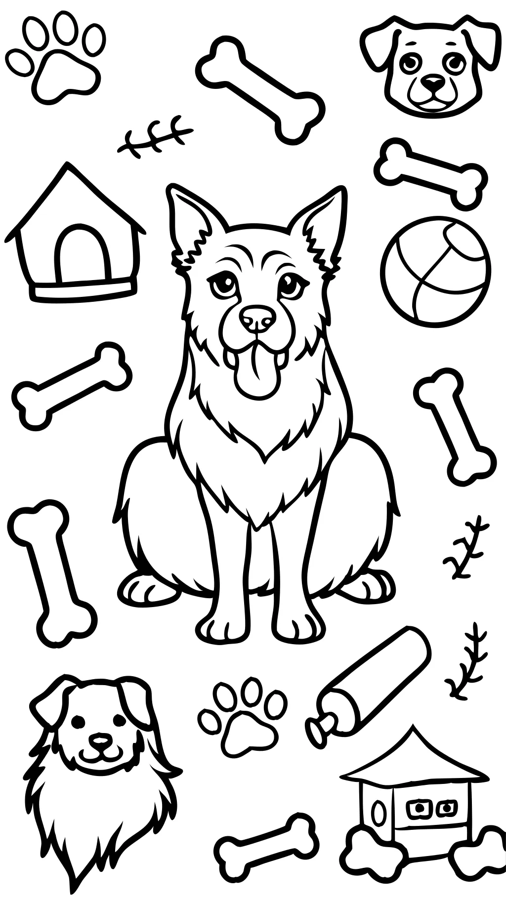 dogs coloring page